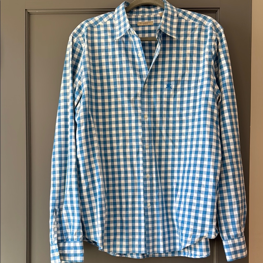 Checkered Men's Burberry Button Down